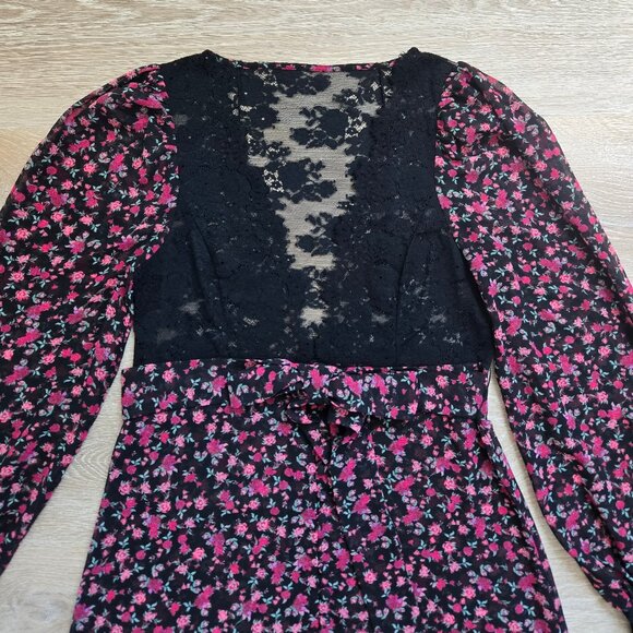 For Love & Lemons X Victoria’s Secret Melrose Floral Rose Robe Lace Small Sheer - Picture 14 of 17